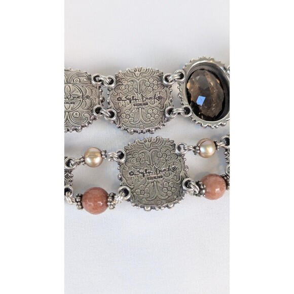 Stephen Dweck Vintage Necklace Bracelet Sterling Silver Carved Gemstone Estate - Picture 9 of 16
